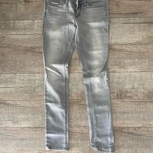 Gap grey skinny jeans- size 6 longs